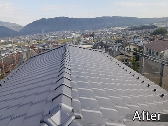 【Ｎ様邸】外壁・屋根葺き替え工事（台風被害）